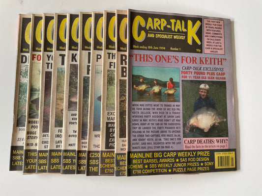 Carp Talk Magazines. Issues 1-10. 1994.