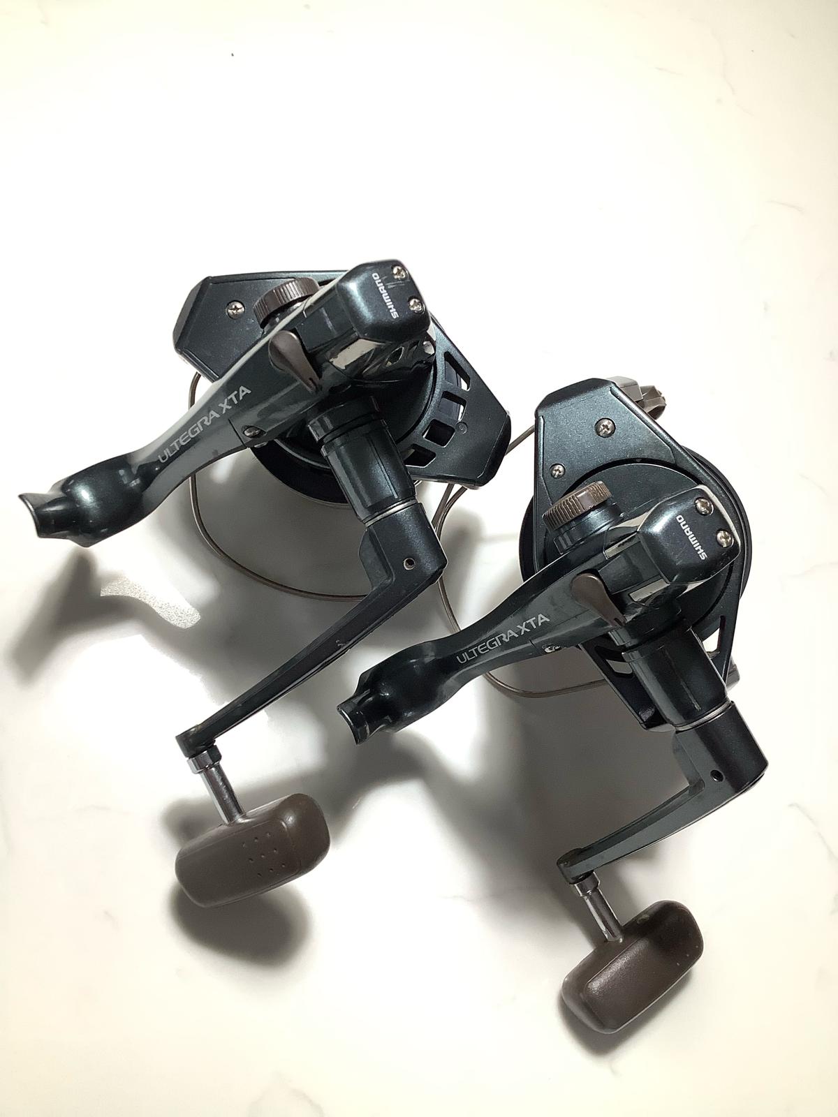 2 x Shimano Ultegra XTE 10000 Baitrunner Carp Fishing Reels.