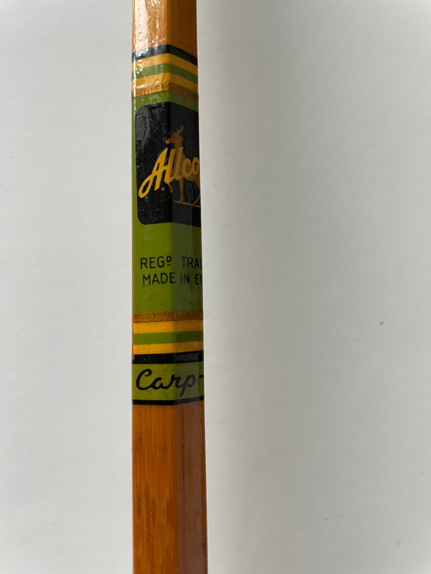 Allcock Vintage Carp-Avon Split Cane Twin Tip Fishing Rod. 1960’s.