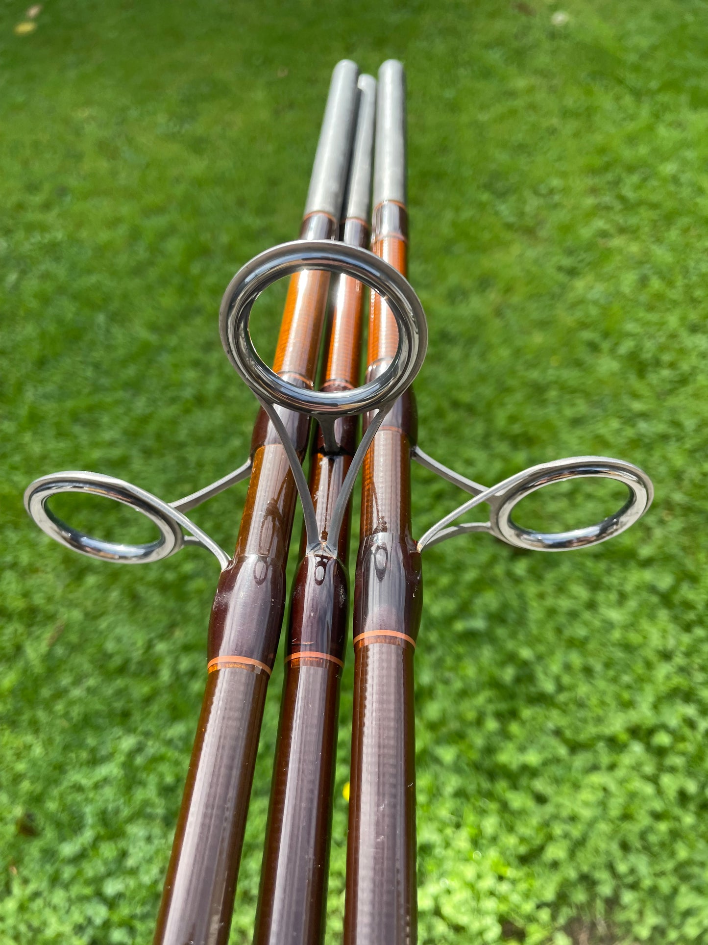 3 x Simpson’s Of Turnford Jim Gibbinson Eclipse LR 12’6” Old School Carp Fishing Rods. 1990s.