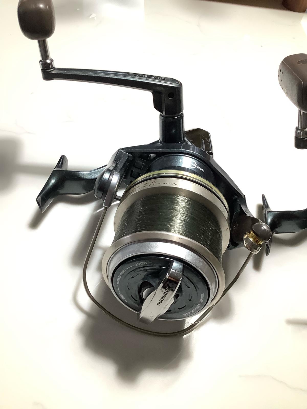 2 x Shimano Ultegra XTE 10000 Baitrunner Carp Fishing Reels.