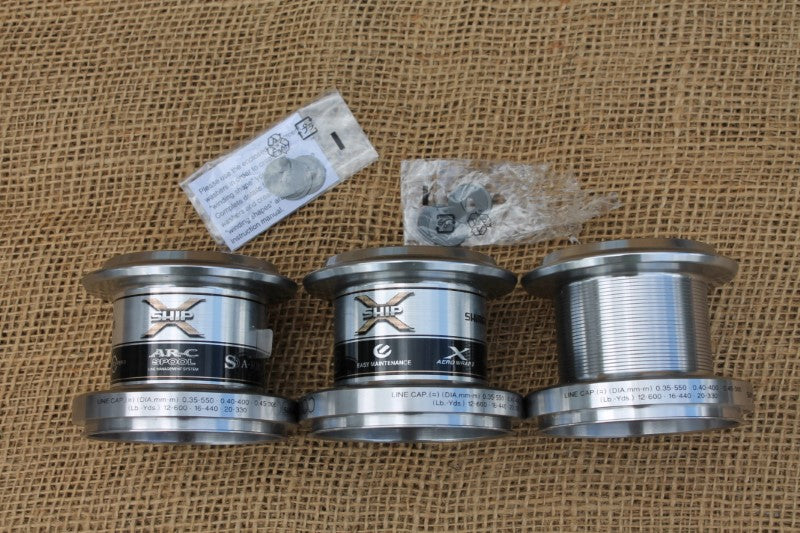 3 x Shimano 14000 Pit Carp Reel Spare Spools. Mint.