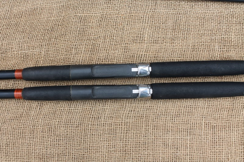 2 x Cono - Flex Old School Vintage Carp Fishing Rods. 11'. Circa 1970-870s.