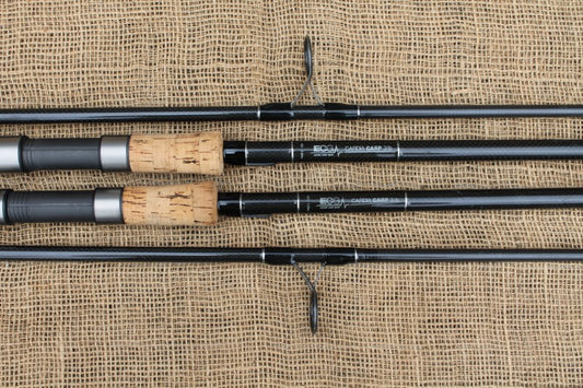 2 x ECG Old School Carp Fishing Rods. High Spec. 13'. 3.00lb T/C. Scarce.