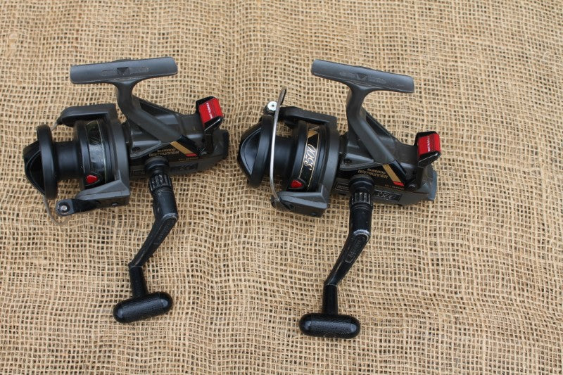 2 x Shimano Baitrunner 3500 Old School Vintage Carp Fishing Reels. Circa 1980s.