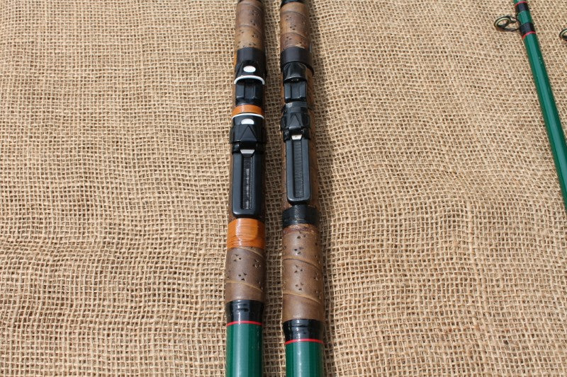 2 x Simpson's Of Turnford 11' F.T. Stepped Up Old School Vintage Glass Carp Fishing Rods.