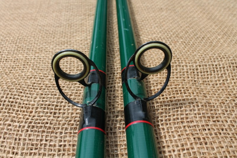 2 x Simpson's Of Turnford 11' F.T. Stepped Up Old School Vintage Glass Carp Fishing Rods.