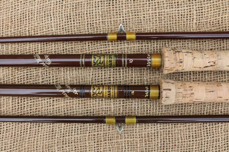 2 x Hardy Richard Walker Vintage Glass Carp Fishing Rods. 10'. 1970s.