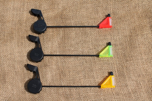 3 x Gardner Old School Sensadial Carp Fishing Bite Indicators Bobbins. 1990s. MINT.