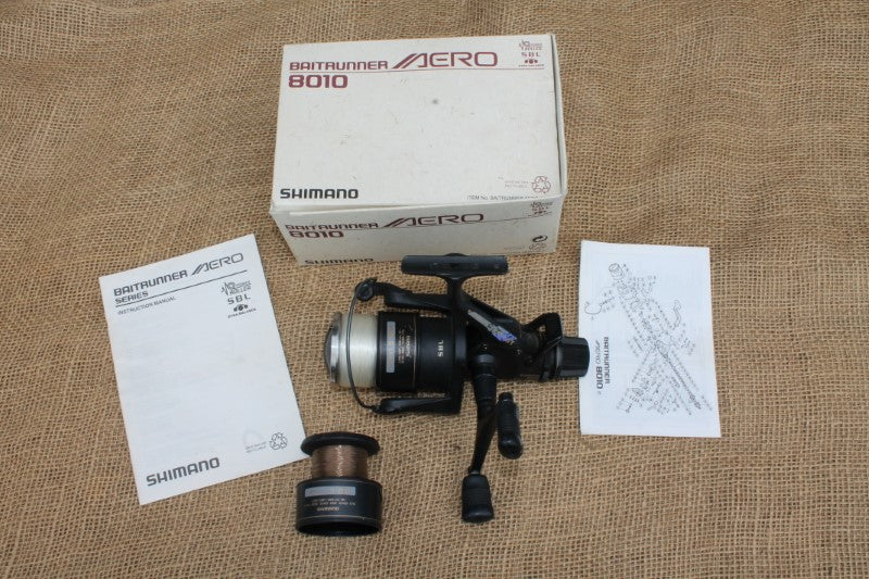 1 x Shimano 8010 GT Baitrunner Old School Carp Fishing Reel. Boxed.