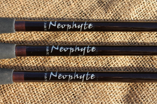 3 x Kevin Maddocks Neophyte Old School Carp Fishing Rods. 12'. 2.5lb T/C. 1990s.