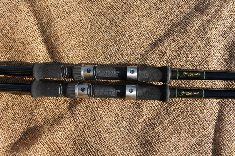 2 x Rod Hutchinson Spirolite MK II Old School Carp Fishing Rods. 12'. 2lb T/C.