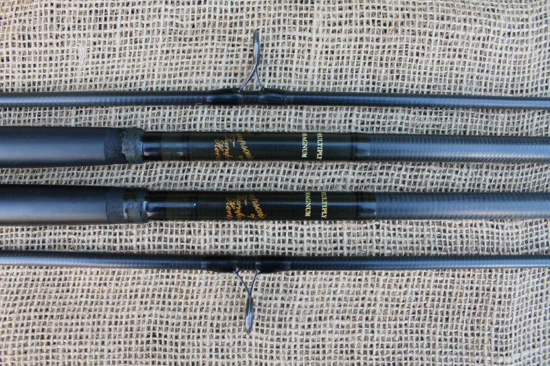 2 x Simpson's Of Turnford Multiply Magnum Old School Carbon Carp Fishing Rods. 12'6". 1990s.