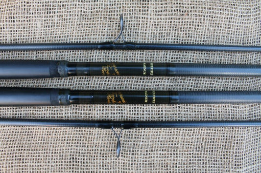 2 x Simpson's Of Turnford Multiply Magnum Old School Carbon Carp Fishing Rods. 12'6". 1990s.