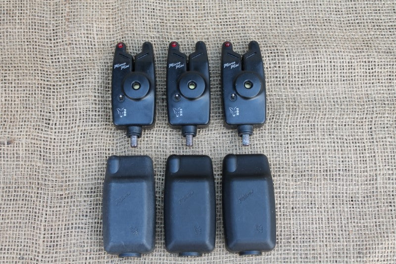 3 x Fox Mini Micron Bite Alarms. Classic Old School Carp. 1990s.