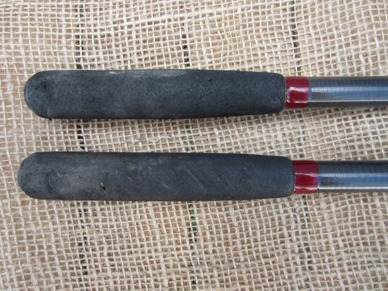 2 x North Western Sealey 12' Carbon Old School Carp Fishing Rods. 2.25lb T/C