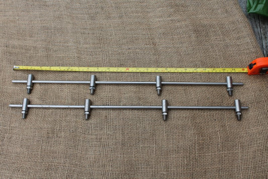 2 x Rare Tony Abbott 4 Rod Stainless Adjustable Buzz Bars. 1980-90s.